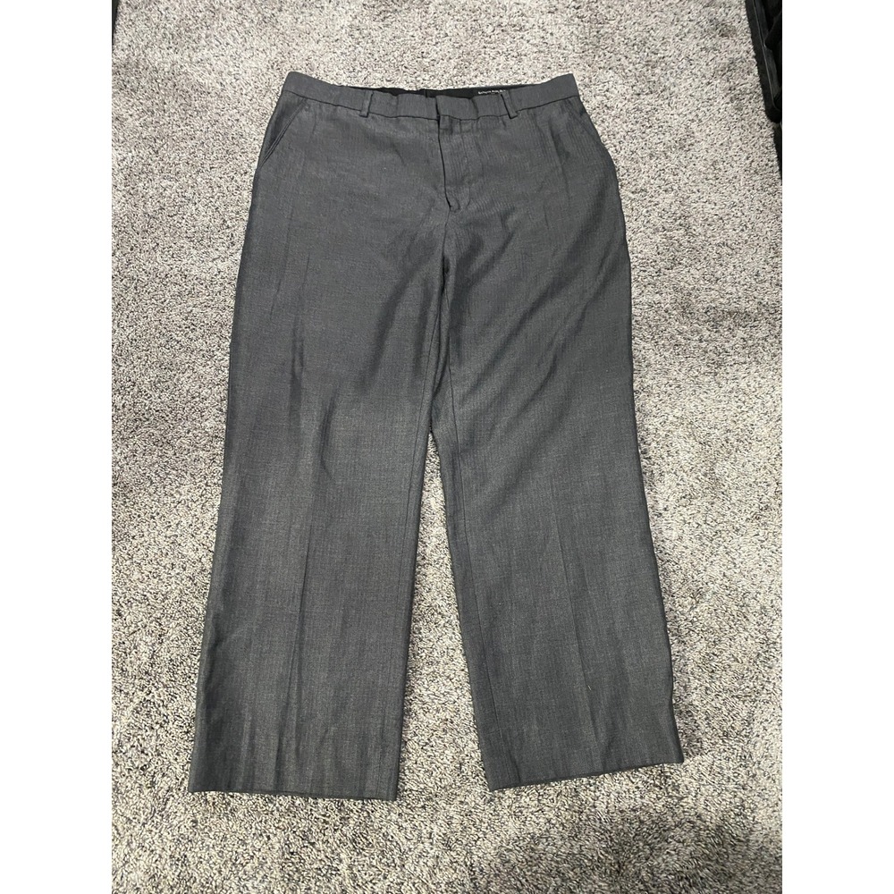 Banana Republic Dress Pants Tailored Fit Flat Front Straight Leg Grey 33x34